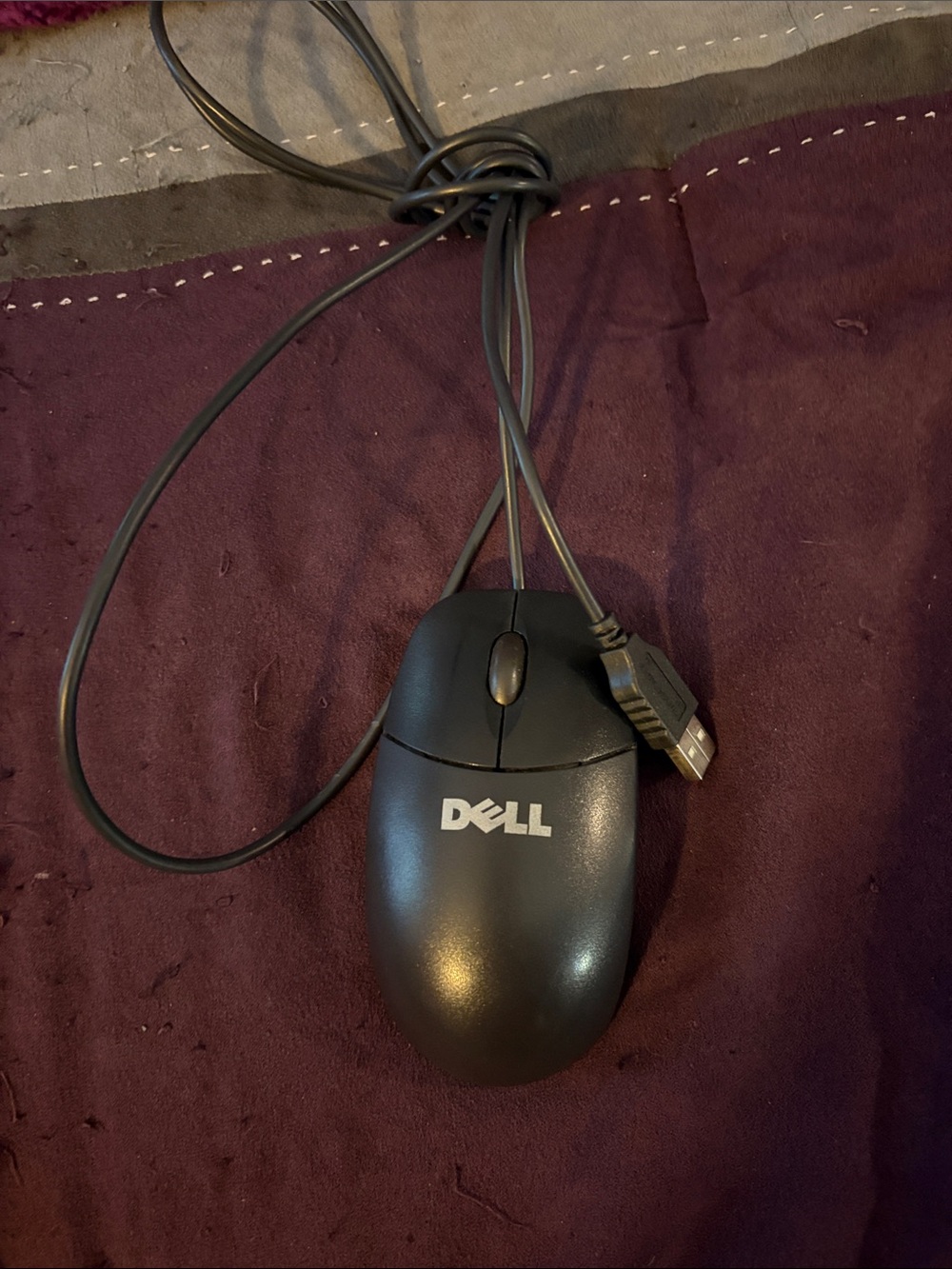 Dell Black Wired USB Optical Mouse with Logo